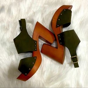 Women Lifft Olive Green heels by Madden Girl Size 7.5